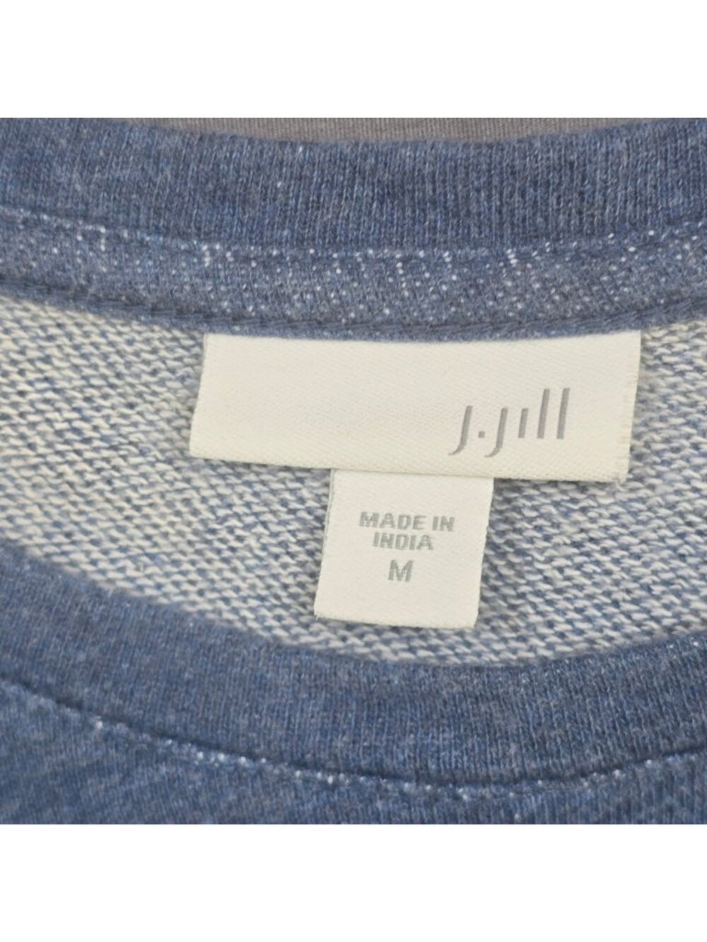 J Jill Medium Long Sleeve Blue 100% Cotton Dress Casual Pullover W/ Pockets - Picture 2 of 4